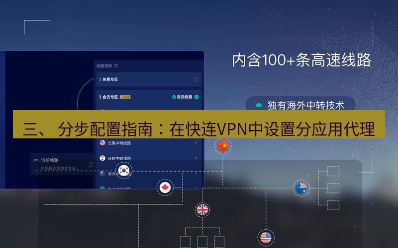 快连VPN 三、 分步配置指南：在快连VPN中设置分应用代理